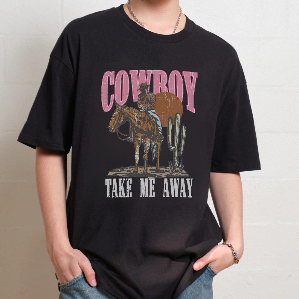 Person wearing a black t-shirt with colorful 'Brooklyn' graphic design.